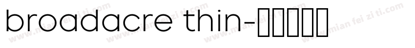 broadacre thin字体转换